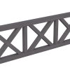 Brüstung Andreaskreuz 270 x 84 cm, Fichte, schiefergrau