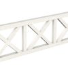Brüstung Andreaskreuz 270 x 84 cm, Fichte, weiß