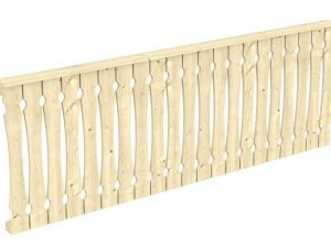 Brüstung Balkonschalung 270 x 96 cm, Fichte, natur