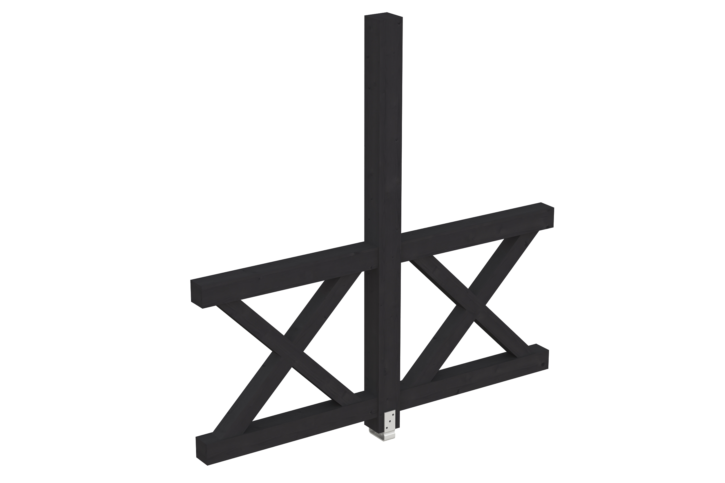 Seitenwand Andreaskreuz (FS) 193 x 210 cm, Fichte, anthrazit