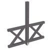 Seitenwand Andreaskreuz (FS) 193 x 210 cm, Fichte, schiefergrau