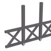 Seitenwand Andreaskreuz (FS) 293 x 210 cm, Fichte, schiefergrau