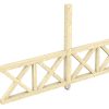 Seitenwand Andreaskreuz (FS) 343 x 210 cm, Fichte, natur