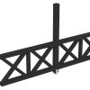 Seitenwand Andreaskreuz (FS) 343 x 210 cm, Fichte, anthrazit