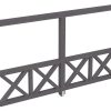 Seitenwand Andreaskreuz (WA) 355 x 210 cm, Fichte, schiefergrau