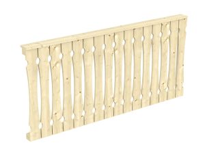 Brüstung Balkonschalung 205 x 96 cm, Fichte, natur