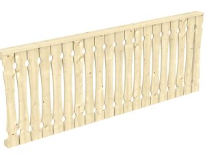 Brüstung Balkonschalung 255 x 96 cm, Fichte, natur