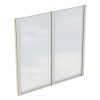 Seitenwand m. Polycarbonatplatten 193 x 200 cm, Fichte, natur