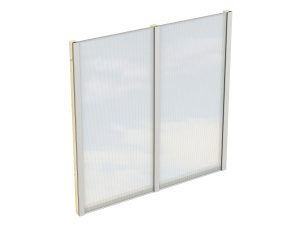 Seitenwand m. Polycarbonatplatten 193 x 200 cm, Fichte, natur