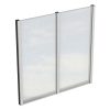 Seitenwand m. Polycarbonatplatten 193 x 200 cm, Fichte, anthrazit