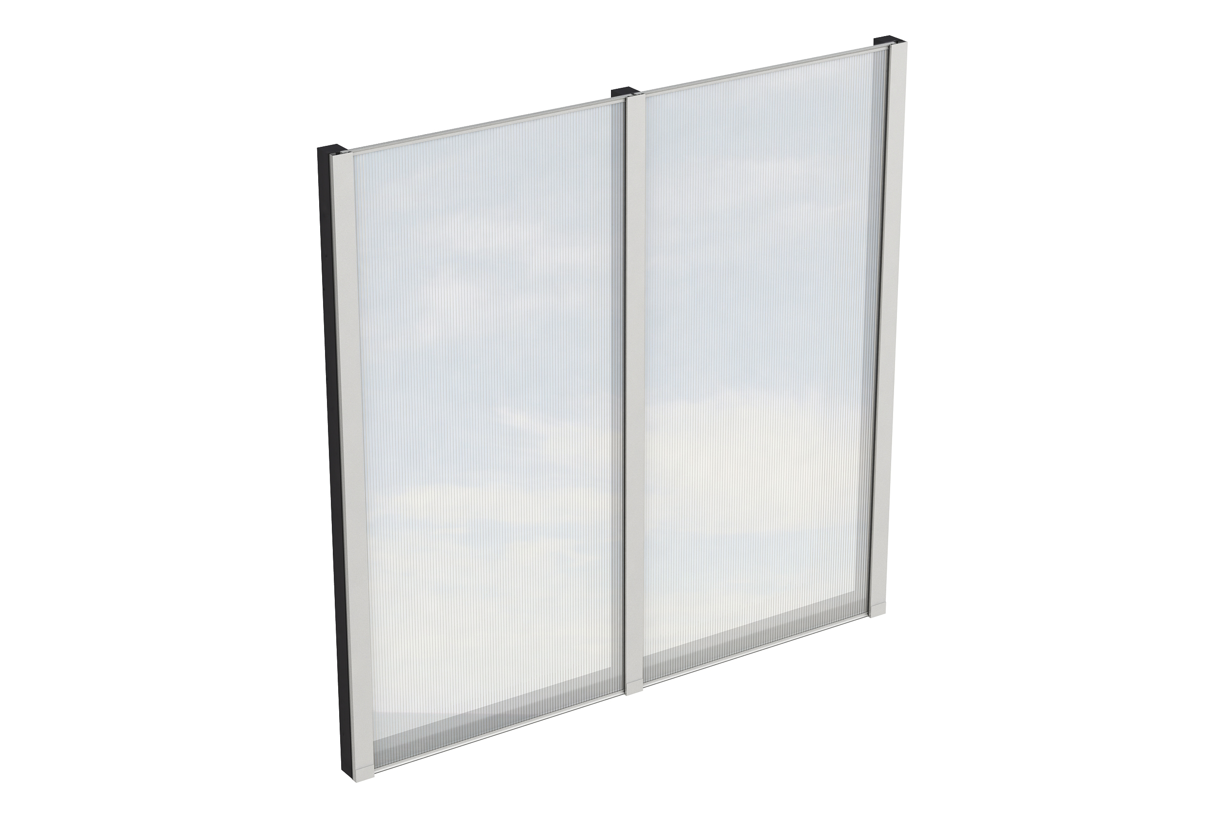 Seitenwand m. Polycarbonatplatten 193 x 200 cm, Fichte, anthrazit