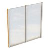 Seitenwand m. Polycarbonatplatten 193 x 200 cm, Fichte, eiche hell