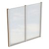 Seitenwand m. Polycarbonatplatten 193 x 200 cm, Fichte, nussbaum