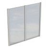 Seitenwand m. Polycarbonatplatten 193 x 200 cm, Fichte, weiß