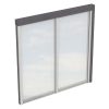 Seitenwand m. Polycarbonatplatten 205 x 200 cm, Fichte, schiefergrau