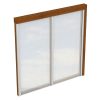 Seitenwand m. Polycarbonatplatten 205 x 200 cm, Fichte, nussbaum