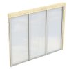 Seitenwand m. Polycarbonatplatten 255 x 200 cm, Fichte, natur