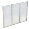 Seitenwand m. Polycarbonatplatten 243 x 200 cm, Fichte, natur