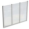 Seitenwand m. Polycarbonatplatten 243 x 200 cm, Fichte, anthrazit