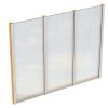 Seitenwand m. Polycarbonatplatten 243 x 200 cm, Fichte, eiche hell