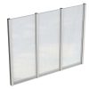 Seitenwand m. Polycarbonatplatten 243 x 200 cm, Fichte, schiefergrau