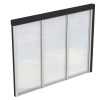 Seitenwand m. Polycarbonatplatten 255 x 200 cm, Fichte, anthrazit