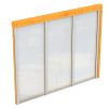 Seitenwand m. Polycarbonatplatten 255 x 200 cm, Fichte, eiche hell