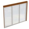 Seitenwand m. Polycarbonatplatten 255 x 200 cm, Fichte, nussbaum