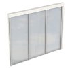 Seitenwand m. Polycarbonatplatten 255 x 200 cm, Fichte, weiß