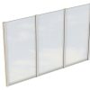 Seitenwand m. Polycarbonatplatten 293 x 200 cm, Fichte, natur