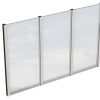 Seitenwand m. Polycarbonatplatten 293 x 200 cm, Fichte, anthrazit
