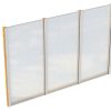 Seitenwand m. Polycarbonatplatten 293 x 200 cm, Fichte, eiche hell