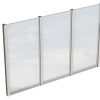Seitenwand m. Polycarbonatplatten 293 x 200 cm, Fichte, schiefergrau