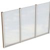 Seitenwand m. Polycarbonatplatten 293 x 200 cm, Fichte, nussbaum