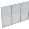 Seitenwand m. Polycarbonatplatten 293 x 200 cm, Fichte, weiß