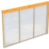 Seitenwand m. Polycarbonatplatten 305 x 200 cm, Fichte, eiche hell