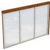 Seitenwand m. Polycarbonatplatten 305 x 200 cm, Fichte, nussbaum
