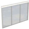 Seitenwand m. Polycarbonatplatten 305 x 200 cm, Fichte, weiß
