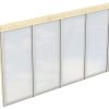 Seitenwand m. Polycarbonatplatten 355 x 200 cm, Fichte, natur