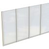 Seitenwand m. Polycarbonatplatten 343 x 200 cm, Fichte, natur