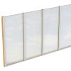 Seitenwand m. Polycarbonatplatten 343 x 200 cm, Fichte, eiche hell