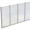Seitenwand m. Polycarbonatplatten 343 x 200 cm, Fichte, schiefergrau