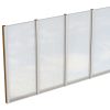 Seitenwand m. Polycarbonatplatten 343 x 200 cm, Fichte, nussbaum