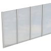 Seitenwand m. Polycarbonatplatten 343 x 200 cm, Fichte, weiß