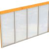 Seitenwand m. Polycarbonatplatten 355 x 200 cm, Fichte, eiche hell
