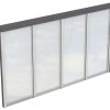 Seitenwand m. Polycarbonatplatten 355 x 200 cm, Fichte, schiefergrau