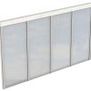 Seitenwand m. Polycarbonatplatten 355 x 200 cm, Fichte, weiß