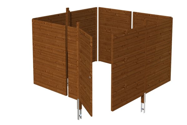 Abstellraum C2, 314x317cm, Profilschalung, nussbaum