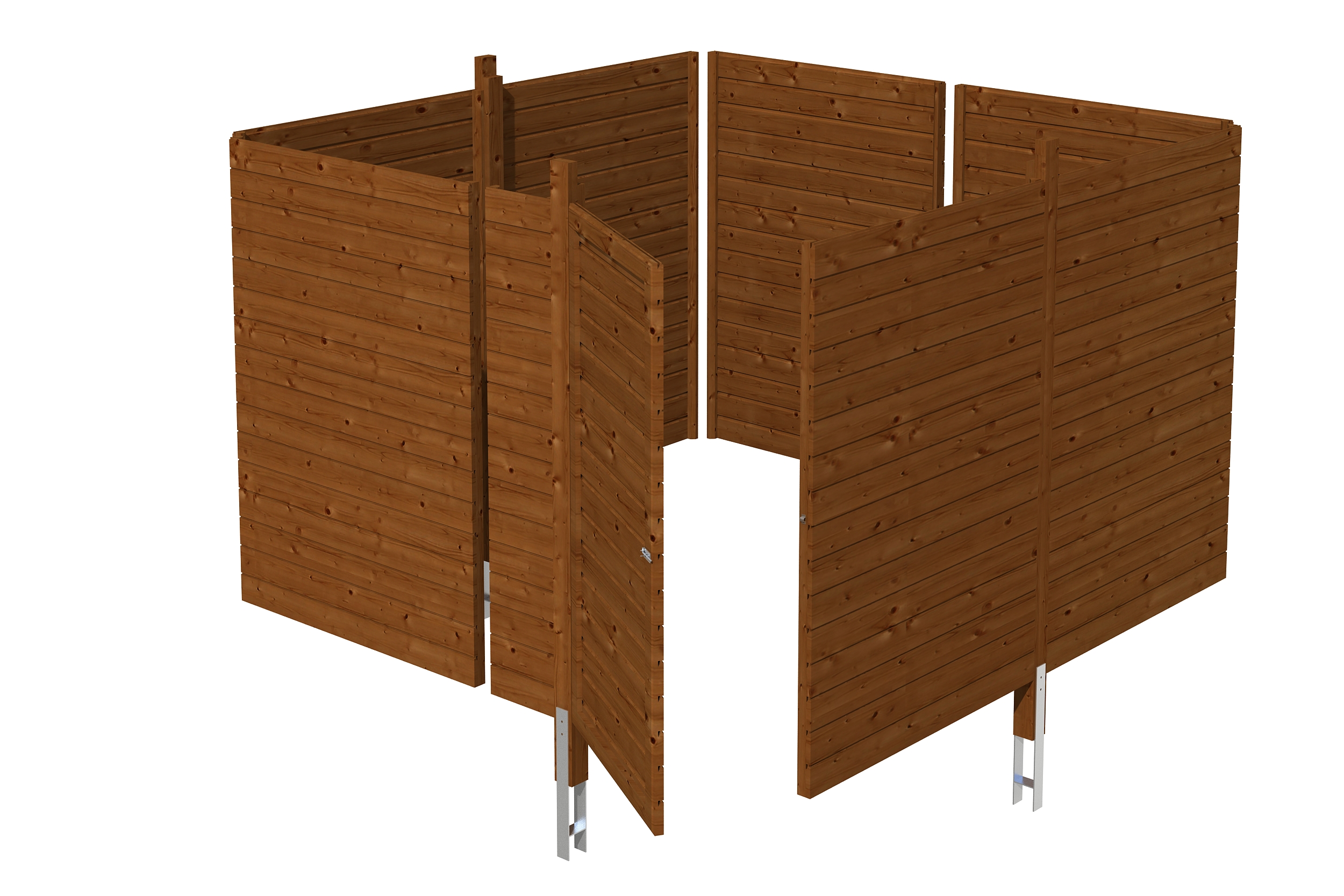 Abstellraum C2, 314x317cm, Profilschalung, nussbaum