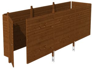 Abstellraum C5, 573x164cm, Profilschalung, nussbaum